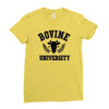 bovine university Ladies Fitted T-Shirt