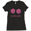all natural 20 breasts dice Ladies Fitted T-Shirt