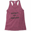 destroy all mermaids girls Racerback Tank