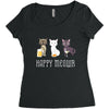 happy meowr Women's Triblend Scoop T-shirt
