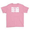 pro life, pro god, pro gun Youth Tee
