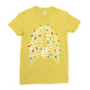 skeleton christmas tree Ladies Fitted T-Shirt