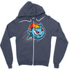 rainbow soccer Zipper Hoodie