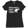 anything unrelated to elephants is irrelephant Ladies Fitted T-Shirt