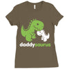 daddysaurus dinosaur dino Ladies Fitted T-Shirt