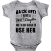 Back Off Crazy Daughter Afraid To Use Her Baby Onesie