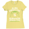 alien abductee survivor tour ufo nerd geek comic funny Ladies Fitted T-Shirt