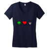 peace love coffee (2) Women's V-Neck T-Shirt