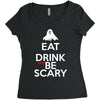 eat drink and be scary Women's Triblend Scoop T-shirt