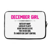 December Girl Hated By Many Laptop sleeve