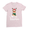 merry cristmas reindeer Ladies Fitted T-Shirt