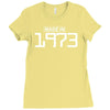 made in 1973 birthday celebration funny party Ladies Fitted T-Shirt
