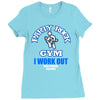 party rock gym i work out lmfao sexy and i kow it Ladies Fitted T-Shirt