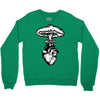 heart and nuclear explosion Crewneck Sweatshirt