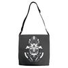 samurai black ranger Adjustable Strap Totes