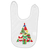 christmas tree made of bells stocking santa Baby Bibs