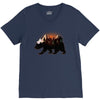 Bear Adventure With Roses V-Neck Tee