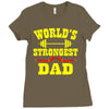 strongest dad Ladies Fitted T-Shirt