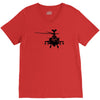 military attach helicopter gunship V-Neck Tee