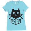 cats love boxes Ladies Fitted T-Shirt