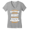 Super Cool Aunt Of A Freaking Awesome Nephew Women's V-Neck T-Shirt