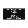 westlife white logo License Plate
