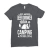 beer drinker camping!! Ladies Fitted T-Shirt