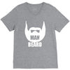 man beard funny mens V-Neck Tee