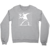 with banksy flower bomb print Crewneck Sweatshirt