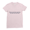 dumb people Ladies Fitted T-Shirt