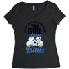 Some Girls Love Diamonds This Girl Loves Balls Women's Triblend Scoop T-shirt