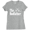 the rodfather   mens funny fishing Ladies Fitted T-Shirt
