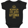 kings are born  september Baby Bodysuit