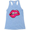 sexy lip biting Racerback Tank