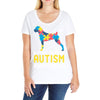 boxers support autism awareness Ladies Curvy T-Shirt
