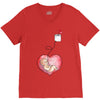 Mom and Baby are Connected to the Heart V-Neck Tee