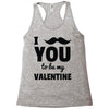 i moustache you to be my valentine Racerback Tank