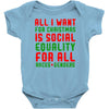 all i want for christmas Baby Bodysuit