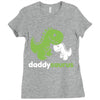 daddysaurus dinosaur dino Ladies Fitted T-Shirt