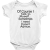 talk to myself Baby Bodysuit