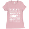Born In May Ladies Fitted T-Shirt