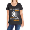 the best grandpas go running Ladies Curvy T-Shirt