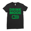 drink mode on (2) Ladies Fitted T-Shirt