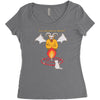 black meowgic Women's Triblend Scoop T-shirt