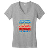 push me around grandma Women's V-Neck T-Shirt