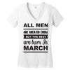 all men are created equal march Women's V-Neck T-Shirt