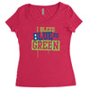 i bleed blue and green Women's Triblend Scoop T-shirt
