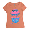 happy outdoors   porky roebuck Women's Triblend Scoop T-shirt