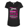 quens are born in april Maternity Scoop Neck T-shirt