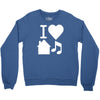 i love house music dj baseball Crewneck Sweatshirt